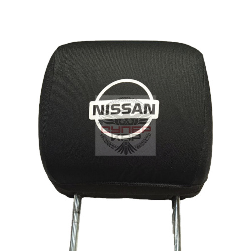 Чехлы на подголовник черные Nissan фото 2