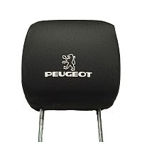 Чехлы на подголовник черные Peugeot
