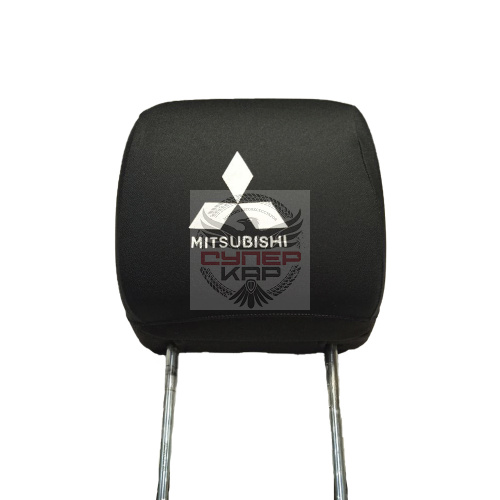Чехлы на подголовник черные Mitsubishi