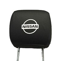 Чехлы на подголовник черные Nissan